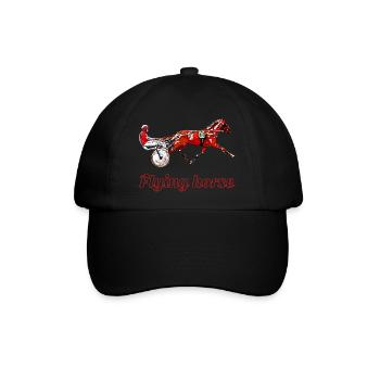 Traber Motiv - Baseballkappe - Schwarz/Schwarz - Vorne