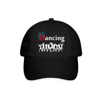 Dancing Dance Music - Baseballkappe - Schwarz/Schwarz - Vorne