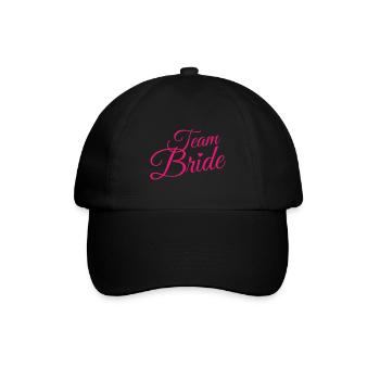 Team Bride - Baseballkappe - Schwarz/Schwarz - Vorne