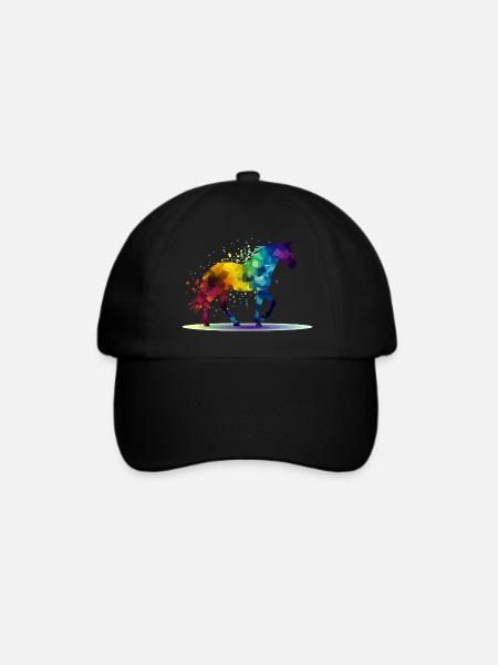 Pako das bunte Pferd - Baseballkappe - Schwarz/Schwarz