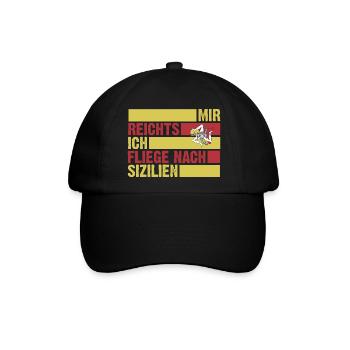 Sizilianer Sizilianisch Sizilien - Baseballkappe - Schwarz/Schwarz - Vorne