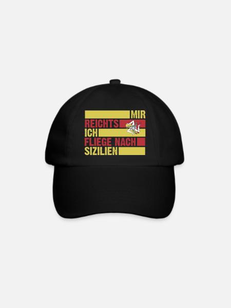 Sizilianer Sizilianisch Sizilien - Baseballkappe - Schwarz/Schwarz