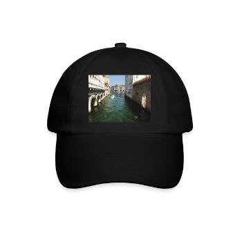 Sommer in Venedig - Baseballkappe - Schwarz/Schwarz - Vorne