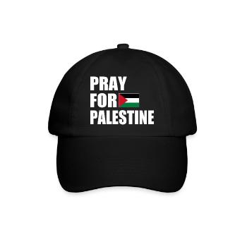 Pray for palestine - Baseballkappe - Schwarz/Schwarz - Vorne