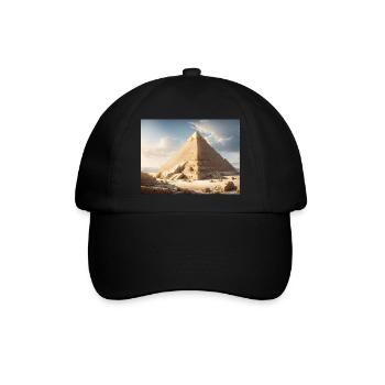 Ägyptische Pyramiden - Baseballkappe - Schwarz/Schwarz - Vorne