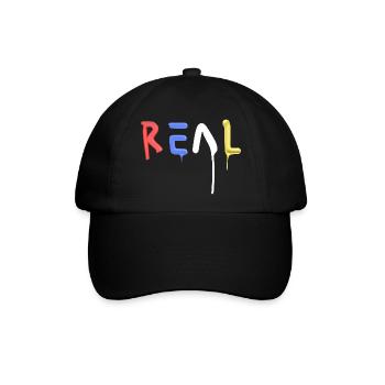 Real - Baseballkappe - Schwarz/Schwarz - Vorne