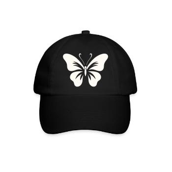 Kühner Schmetterling - Baseballkappe - Schwarz/Schwarz - Vorne