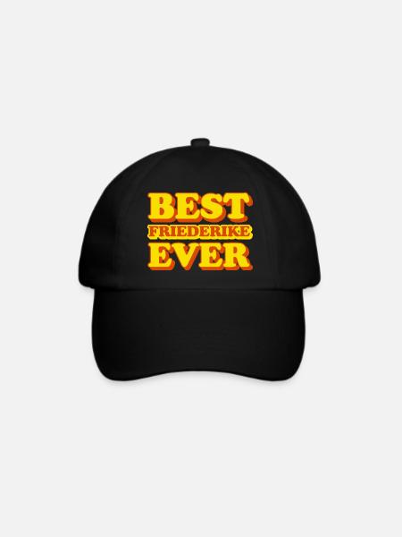 Friederike Vorname Lustiges Geschenk - Baseballkappe - Schwarz/Schwarz