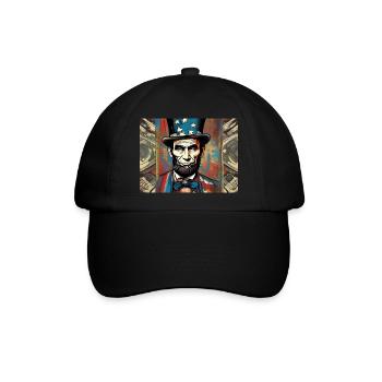 PRÄSIDENT LINCOLN - Baseballkappe - Schwarz/Schwarz - Vorne