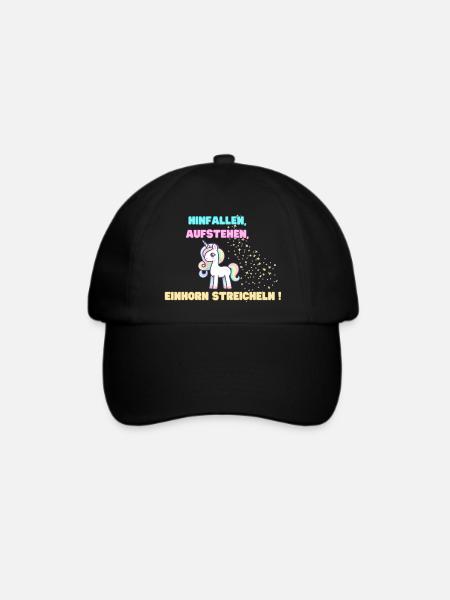 Einhorn - Baseballkappe - Schwarz/Schwarz