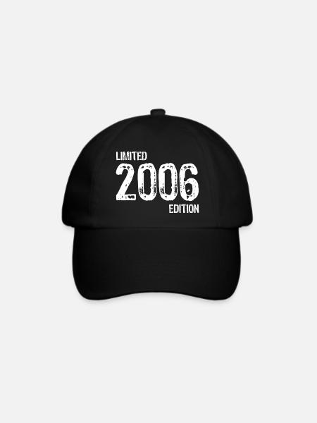 Januar 2006 Mann Frau 18. Geburtstag Limited - Baseballkappe - Schwarz/Schwarz