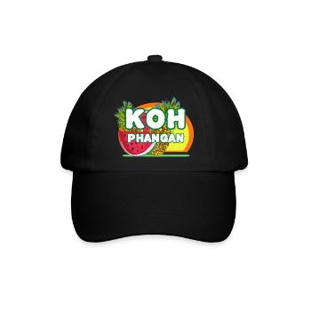 Paradies Insel Koh Phangan - Baseballkappe - Schwarz/Schwarz - Vorne