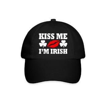 Kiss me im irish - Baseballkappe - Schwarz/Schwarz - Vorne