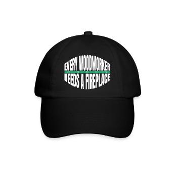 forestry statement forest work joke - Baseballkappe - Schwarz/Schwarz - Vorne