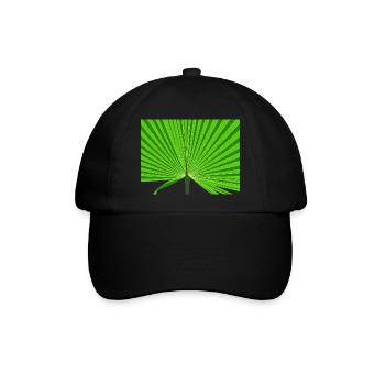 Tropische Palme - Baseballkappe - Schwarz/Schwarz - Vorne