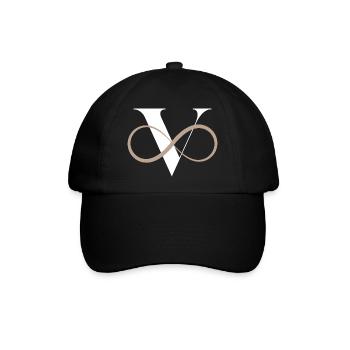 Unendlicher Buchstabe V - Baseballkappe - Schwarz/Schwarz - Vorne
