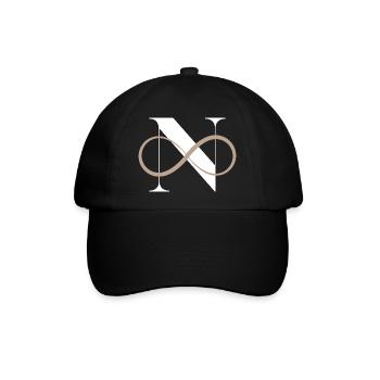 Unendlicher Buchstabe n - Baseballkappe - Schwarz/Schwarz - Vorne
