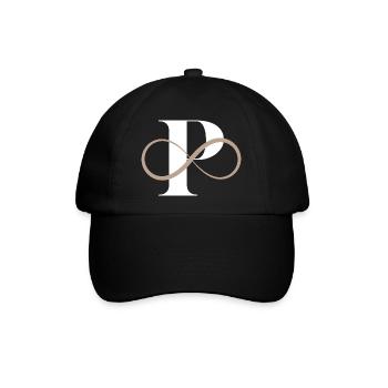 Unendlicher Buchstabe P - Baseballkappe - Schwarz/Schwarz - Vorne