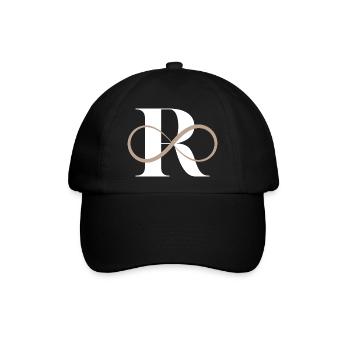 Unendlicher Buchstabe r - Baseballkappe - Schwarz/Schwarz - Vorne