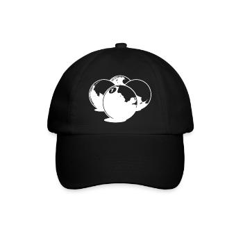 Billardkugeln Zeichnung - Baseballkappe - Schwarz/Schwarz - Vorne