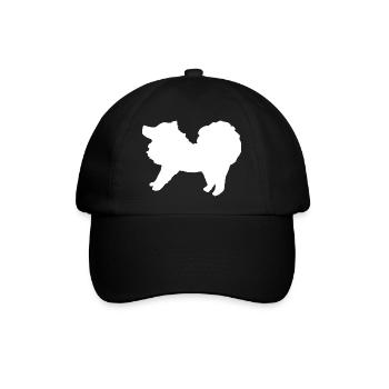 Spitz weiß - Baseballkappe - Schwarz/Schwarz - Vorne
