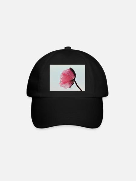 Pink Poppy - Baseballkappe - Schwarz/Schwarz