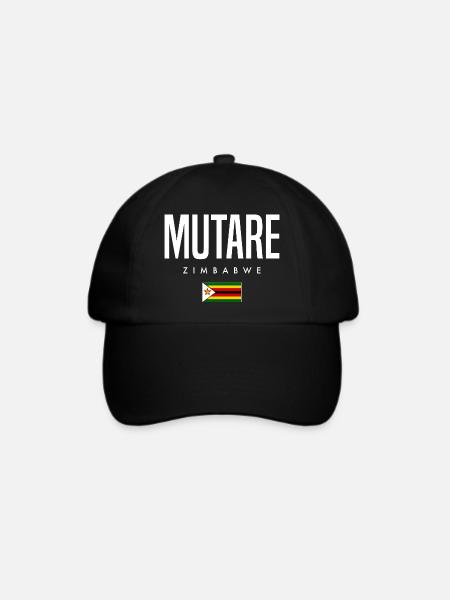 Mutare Simbabwe - Baseballkappe - Schwarz/Schwarz