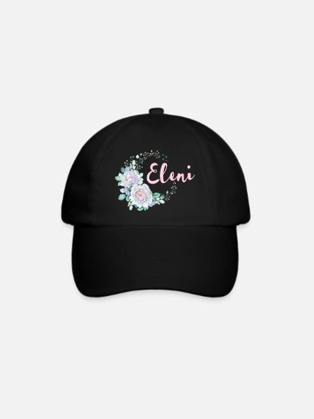 Für Eleni - Baseballkappe - Schwarz/Schwarz