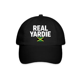 Real Yardie Jamaican Flag Tee - Baseballkappe - Schwarz/Schwarz - Vorne