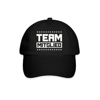 Team Mitglied - Baseballkappe - Schwarz/Schwarz - Vorne