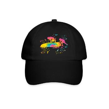 Bobfahrer Bobschlitten Zweierbob - Baseballkappe - Schwarz/Schwarz - Vorne