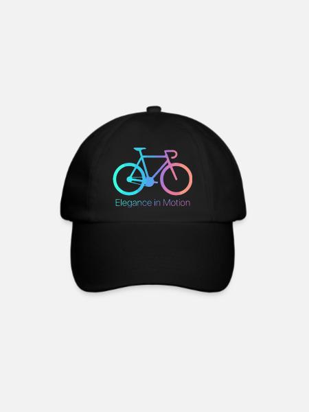 Eleganz in Bewegung Fahrrad - Baseballkappe - Schwarz/Schwarz