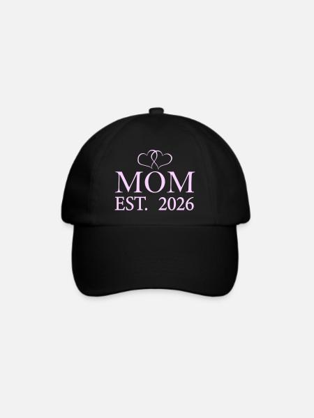 Mama Est. 2026 - Baseballkappe - Schwarz/Schwarz