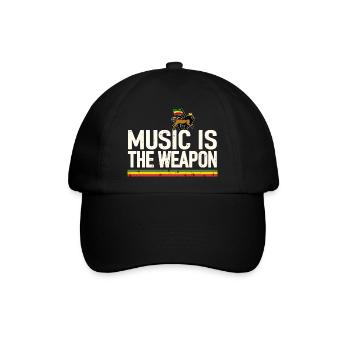 Reggae Music - Baseballkappe - Schwarz/Schwarz - Vorne