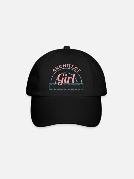 Architektur Mädchen - Baseballkappe - Schwarz/Schwarz