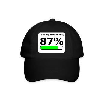 Loading Personality 87% – Nerdy Statement Tee - Baseballkappe - Schwarz/Schwarz - Vorne