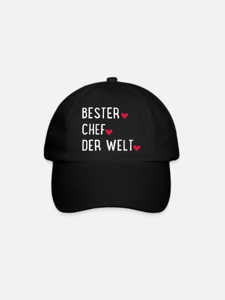 Bester Chef der Welt - Baseballkappe - Schwarz/Schwarz