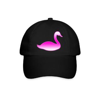 Schwan - Baseballkappe - Schwarz/Schwarz - Vorne
