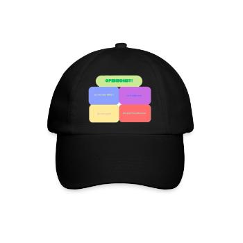 Opinions! Colorful Blocks - Baseballkappe - Schwarz/Schwarz - Vorne
