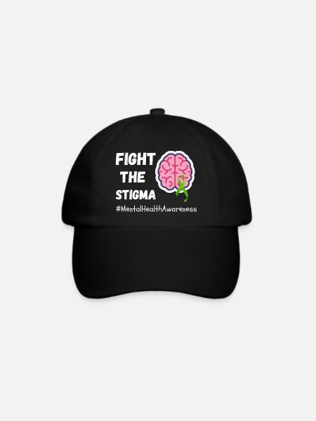Kämpfe gegen das Stigma des Bewusstseins für psychische Gesundheit - Baseballkappe - Schwarz/Schwarz