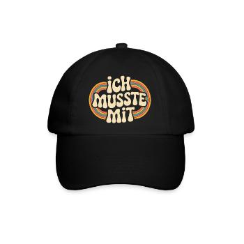 Ich Musste Mit Männertour Familienfeier Party JGA - Baseballkappe - Schwarz/Schwarz - Vorne