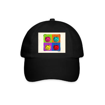 Halloween Candy Buckets Pop Art - Baseballkappe - Schwarz/Schwarz - Vorne
