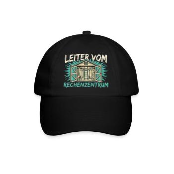 Leiter vom Rechenzentrum - Baseballkappe - Schwarz/Schwarz - Vorne