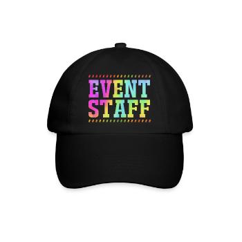 Event Planer Mitarbeiter - Baseballkappe - Schwarz/Schwarz - Vorne