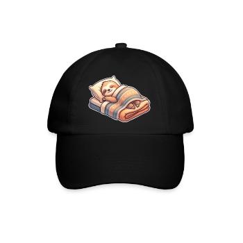 Faultier - Baseballkappe - Schwarz/Schwarz - Vorne