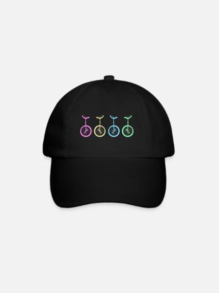Einradfahren Einrad Einradartist UnicycleVibes - Baseballkappe - Schwarz/Schwarz