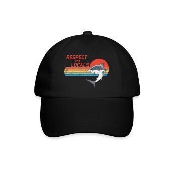 Respect the Locals - Baseballkappe - Schwarz/Schwarz - Vorne