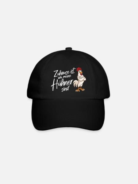 Huhn Hahn Hühner Chicken Stall Bauer Bauernhof - Baseballkappe - Schwarz/Schwarz