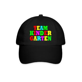 Team kindergarten - Baseballkappe - Schwarz/Schwarz - Vorne