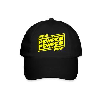 Pew Pew Pew - Baseballkappe - Schwarz/Schwarz - Vorne